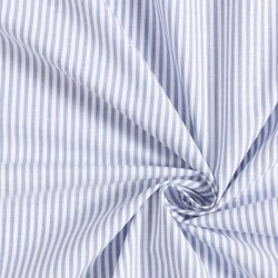 Tissu rayé bleu et blanc